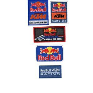 (5) Red Bull Energy Drink Formula One F1 Racing Team 4in Patch Iron / Sew-On